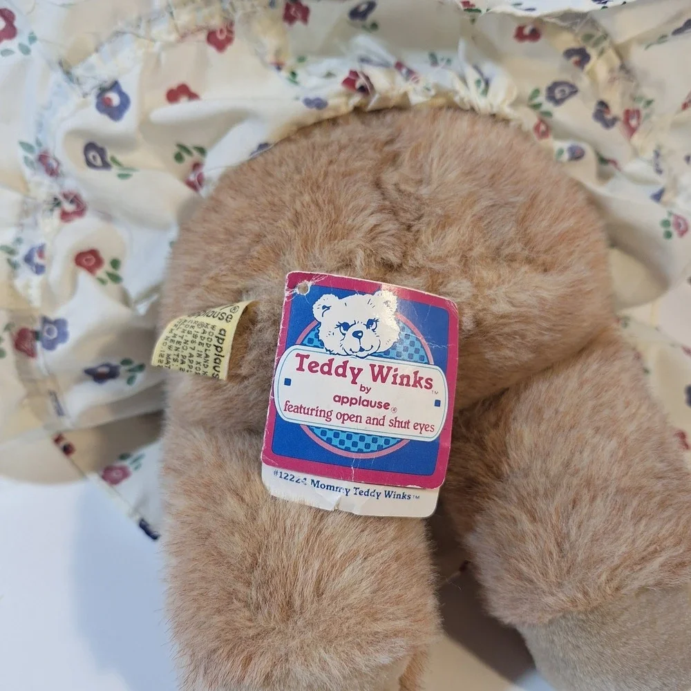 applause teddy bear Talena moving eyes Flower dress school plush 1987 With Tag‎